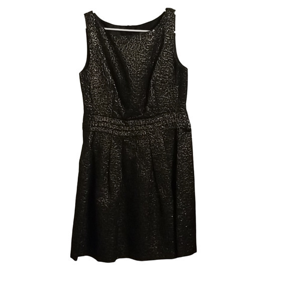 New Without Tags Taylor Metallic Gold Black Cocktail Dress Womens Size 12 - Picture 2 of 9